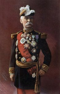 Officier français Général Joseph Gallieni (1849-1916), également politicien, ministre de la guerre en 1915-1916, Photo par Henri Manuel - Henri Manuel