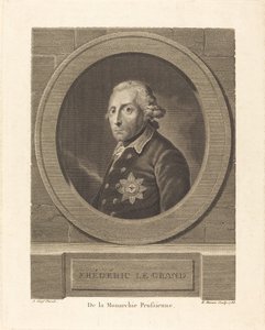 Frédéric le Grand, roi de Prusse - Henri Marais after Anton Graff