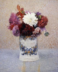 Un bouquet de dahlias - Henri Martin