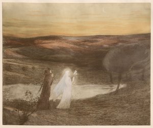 Dante rencontre Béatrice, 1898 - Henri Martin
