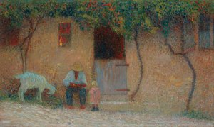 Paysan devant sa maison à Labastide-du-Vert, vers 1910 - Henri Martin