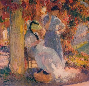 Scène de couture sous la pergola à Marquayrol, 1902, vers 1932 - Henri Martin