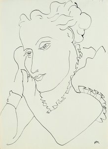 Tête de femme, mains contre la joue - Henri Matisse