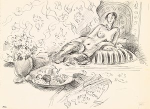 Odalisque couchée II, vers 1927 (plume et encre sur papier) - Henri Matisse