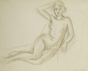 Nude Sitting on a Reclining Chair ; Nu Assis sur une Chaise Longue - Henri Matisse