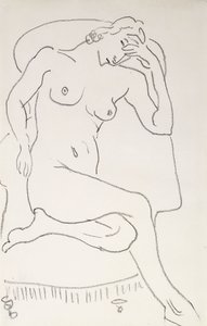 Femme nue dans un fauteuil, vers 1922-24 (crayon sur papier) - Henri Matisse