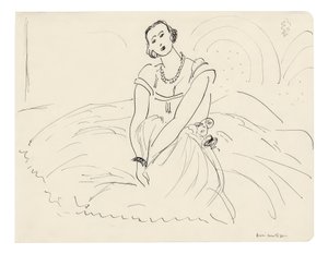 Femme assise avec une robe à jupon - Henri Matisse