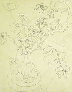 Étude pour Anémones et femme, Harmonie en bleu - Henri Matisse