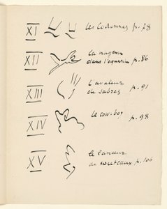 Table des images 3. Tiré de «Jazz». P. 151 - Henri Matisse