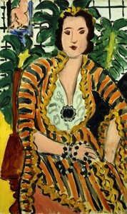 Femme au bijou bleu (Helene Galitzine avec pierre précieuse) - Henri Matisse