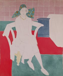 Femme avec un chapeau Madras