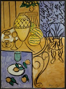 Intérieur jaune et bleu 1946 (huile sur toile) - Henri Matisse