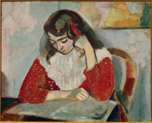 marguerite lisant 1906 (oil on canvas )