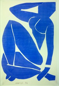 nu bleu III 1952 (Dessin, papier collé)