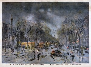 Un cyclone à Paris, Place du Châtelet, 1896 - Henri Meyer