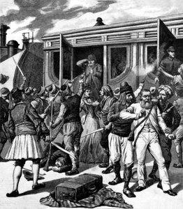 Bandits en Orient : Arrestations dans un train, du Petit Journal, 20 juin 1891 - Henri Meyer