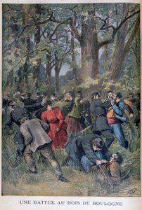 Combat entre gendarmes et civils dans le Bois de Boulogne, Paris, 1895 - Henri Meyer
