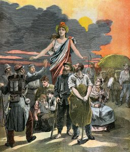 Gravure allégorique de la République française - Henri Meyer