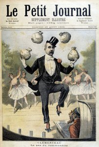Georges Clemenceau jonglant avec les Livres Sterling - dans « Le Petit Journal » du 19/08/1893 - Henri Meyer