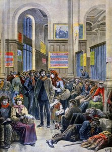 Les immigrants italiens cherchent refuge à la Gare Saint Lazare - Henri Meyer