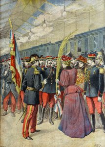 Le colonel Bizot recoit les honneurs des dames de Perpignan - Henri Meyer