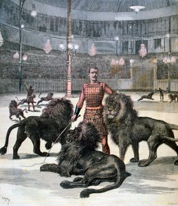 Domptage de lions à l