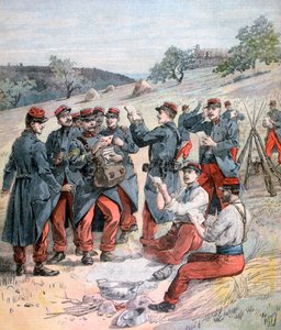 Distribution du courrier avant les grandes manœuvres militaires, 1893 - Henri Meyer
