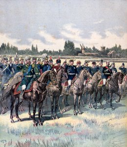 Revue militaire avec le général Saussier et les attachés militaires étrangers, 14 juillet 1891 - Henri Meyer