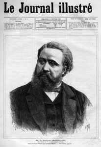 Portrait de Désiré Magloire Bourneville (1840-1909), médecin neurologue français - Page de couverture de « Le Journal Illustré » de 1883 - Dessin de Henri Meyer (1844-1899) - Henri Meyer