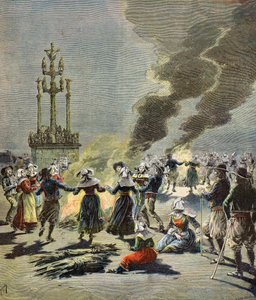 Feu de la Saint-Jean en Bretagne - Henri Meyer