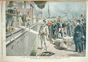 Les premiers prisonniers à Key West pendant la guerre hispano-américaine, du Petit Journal, 8 mai 1898 - Henri Meyer