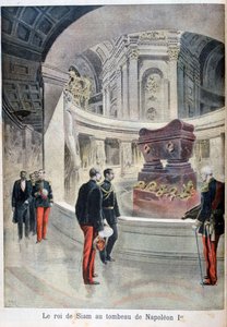 Le roi de Siam au tombeau de Napoléon Ier, Paris