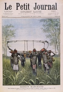 La mission Marchand voyageant du Congo au Nil, du Petit Journal, 28 mai 1899 - Henri Meyer