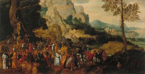 Paysage avec Saint Jean-Baptiste prêchant - Henri Patinier de
