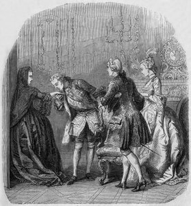 La princesse de Lamballe, le roi Louis XV, Louis de Richelieu, la comtesse Jeanne du Barry - Henri Philippoteaux