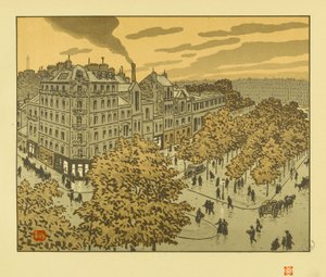 Du boulevard de Clichy [Les trente-six vues de la tour Eiffel] - Henri Rivière