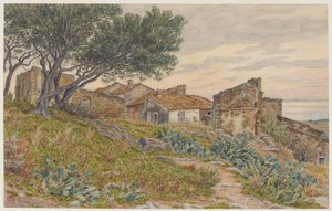 Vieilles maisons à Bormes - Henri Rivière