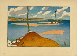 La Balise Chéruette à marée basse (Saint-Briac) - Henri Rivière