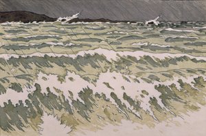 Pluie sur la mer