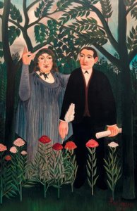 La muse inspirant le poète - Henri Rousseau