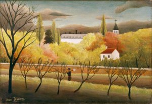 Paysage avec paysan - Henri Rousseau