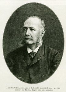 Auguste Dollfus, président de la société industrielle Dollfus Mieg. Gravure pour illustrer l