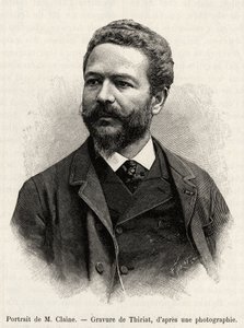 Portrait de Jules Claine (gravure par Thiriat pour illustrer l