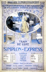 Train de luxe Simplon Express - Henri Toussaint