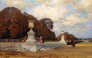 Les marches de marbre rose à Versailles, 1899 - Henri Zuber