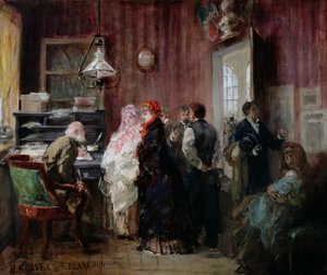 Naissance, Mairie du 19e Arrondissement, vers 1881 - Henri Gervex