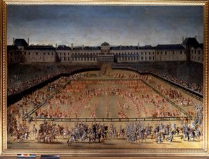 Le Grand Carrousel donné par Louis XIV dans la Cour des Tuileries à Paris, pour célébrer la naissance du Dauphin (1/11/1661), 5 juin - Henri de Gissey