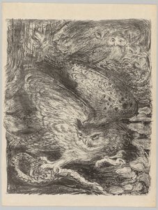 Les vendanges ! : Sept hiboux et un serpent, vers 1900 - Henri de Groux