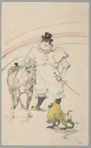 Au cirque : poney dressé et babouin - Henri de Toulouse-Lautrec