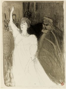 Bartet et Mounet-Sully, dans Antigone - Henri de Toulouse-Lautrec